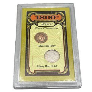 vintage 1800's Rare Coin Collection Indian Head Penny 1893 Liberty Head READ